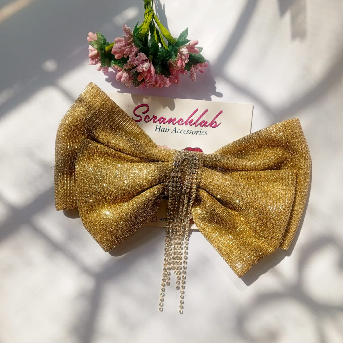 Scranchlab Aurora Gold Bow - side angle